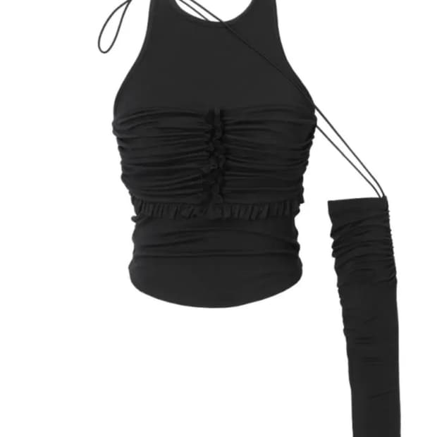 쓰리타임즈) Arinna Warmer Top BK S