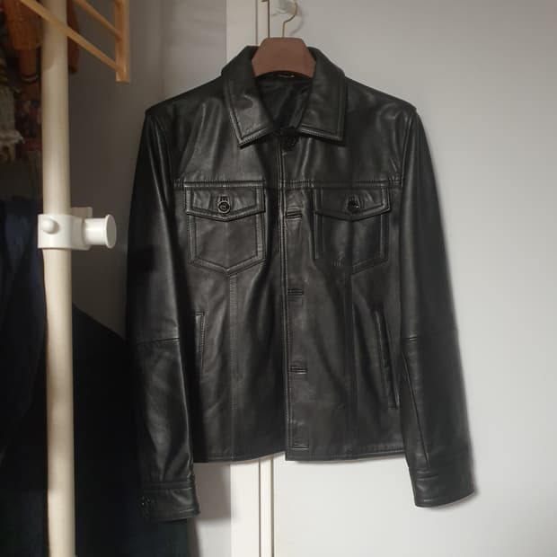 [M] 자라 가죽 트러커 자켓 (양가죽)