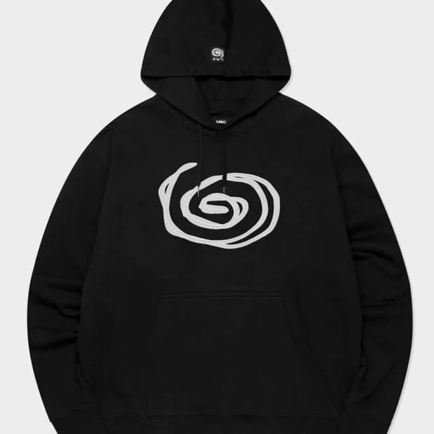 LMC | 스파이럴 후디 후드티 블랙 후드집업 맨투맨 엘엠씨 S