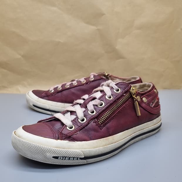 디젤 여성가죽스니커즈230