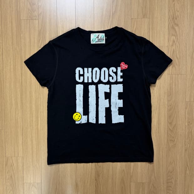 앤더슨벨 / CHOOSE LIFE 티셔츠 / 블랙 / M