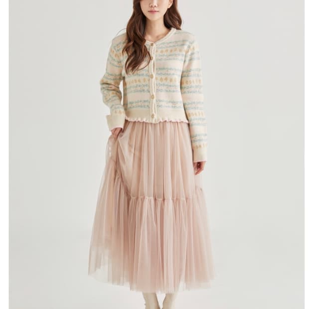 로엠 샤스커트 핑크베이지(free) 