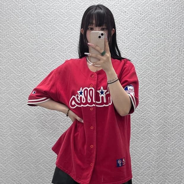 MLB 빈티지 올드스쿨 필라델피아 필리스 반팔 유니폼 90 C13217