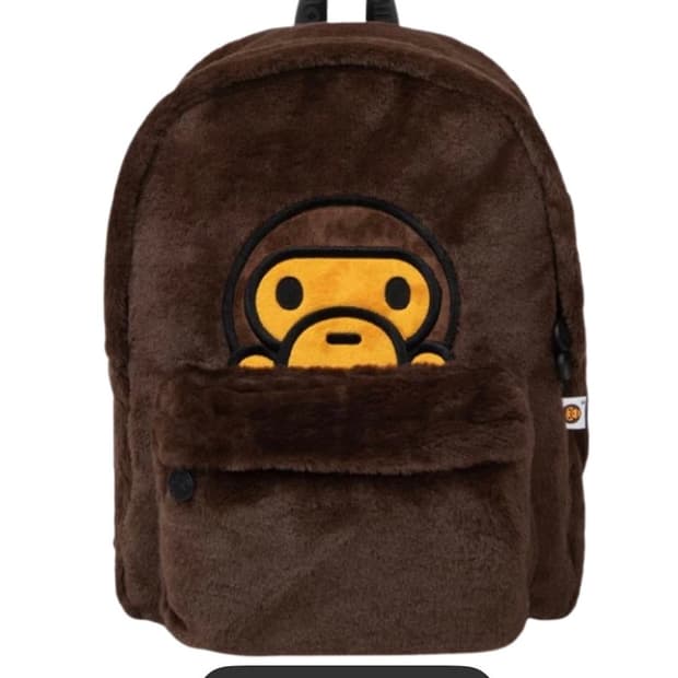 베이프 베이비 마일로 퍼 백팩 브라운