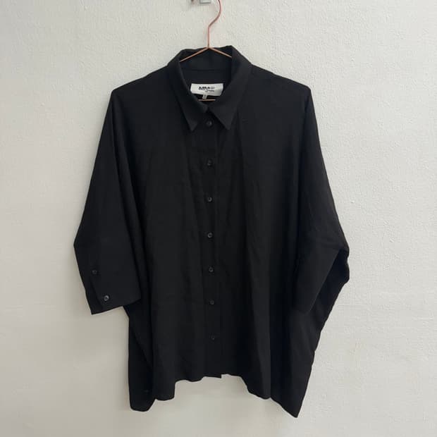 한섬 16ss MM6 메종 마르지엘라 블랙 셔츠 (2XL)