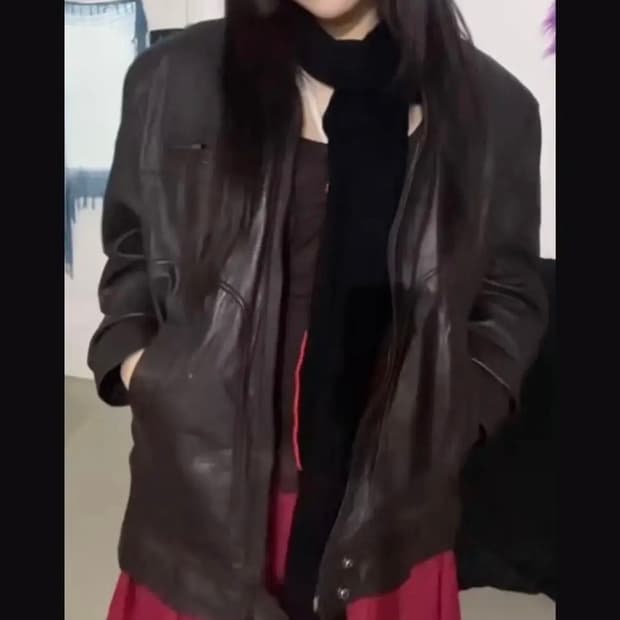 빈티지 브라운 가죽자켓