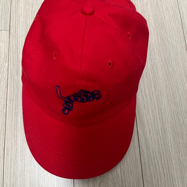 드레익스 레드 타이거 자수 볼캡 모자