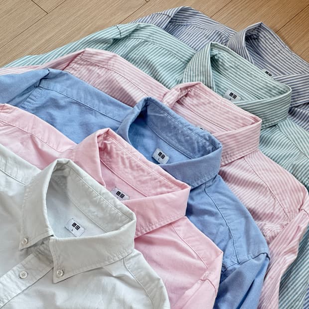 유니클로/코튼 옥스포드 셔츠 6color/L