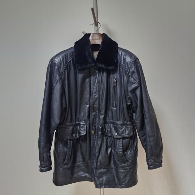 빈티지 가죽 무스탕 카코트 형사가죽잠바 105-110