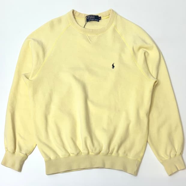 Polo 폴로 랄프로렌 옐로우 크루넥 기모 스웻셔츠