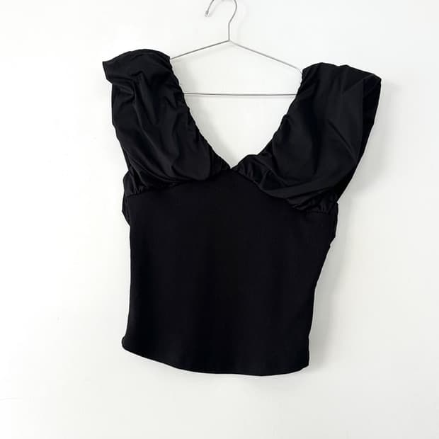 Off shoulder boob blouse / black