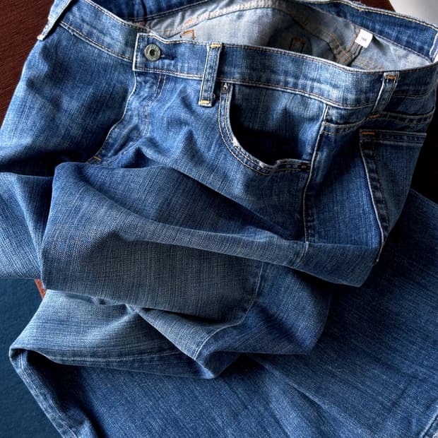 5pkt semi flare design denim pants