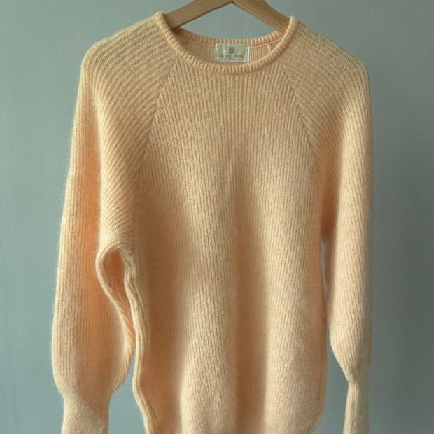 살구빛 키드모헤어 니트 - Lil pour l'autre Paris