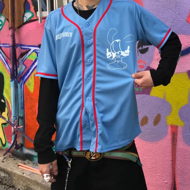 [L]스콜록트 야구 셔츠 하늘색