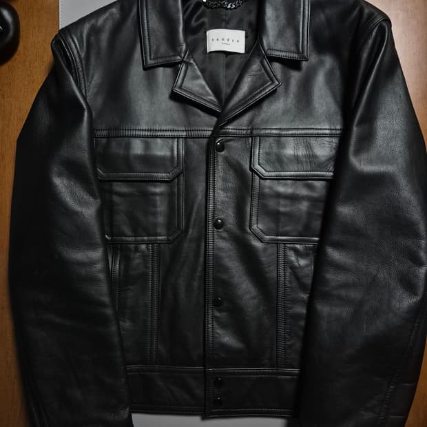 산드로옴므 파이어버드 가죽자켓 XL