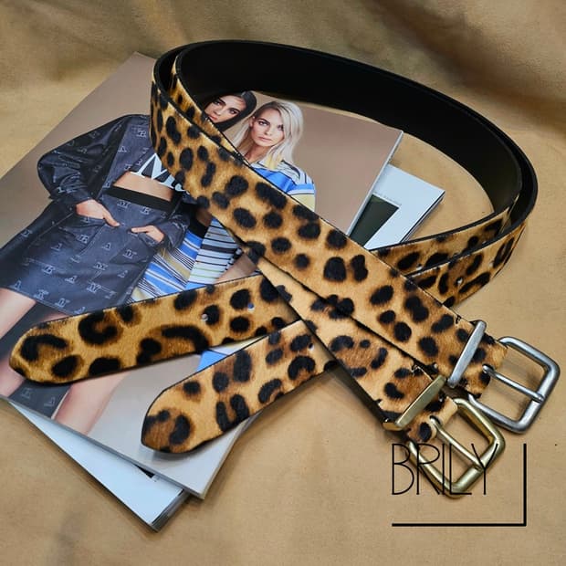 [Unisex] BENE 소가죽 송치털 미니멀 웨스턴 벨트