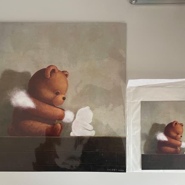2장 세트) 곰돌이 인형 일러스트 그림 포스터 + 엽서