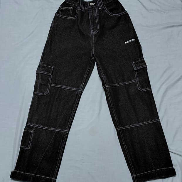 RDVZ 스티치 포인트 블랙 카고 데님 S (무료배송)