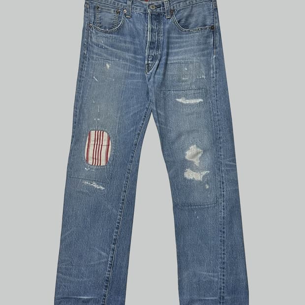 준야 와타나베 리바이스 패치 데님