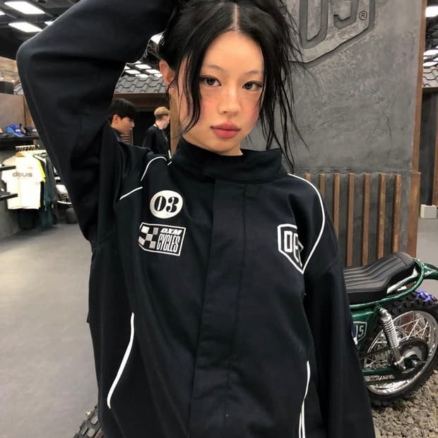 데우스 엑스 마키나 레이싱 자켓 블랙 M