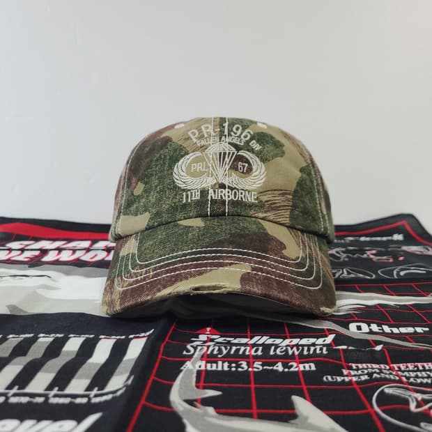 (데드스탁) 90s 폴로 미국 육군 밀리터리 카모 빈티지 모자 볼캡
