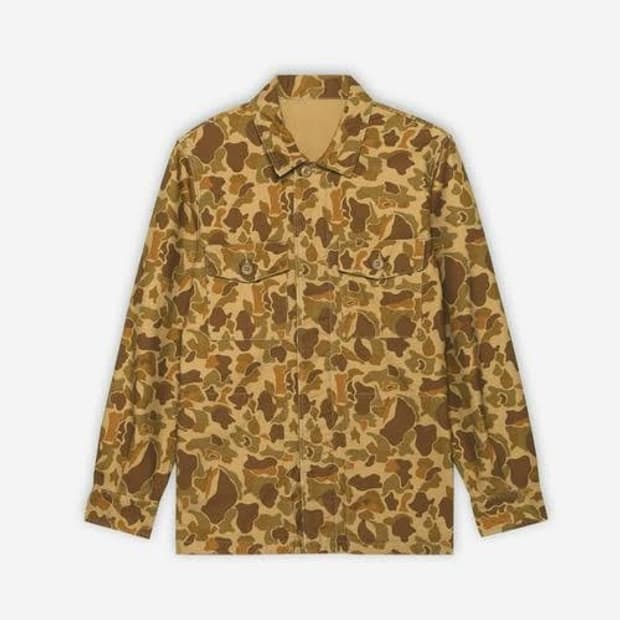 메종 키츠네 캠프 카모 밀리터리 자켓