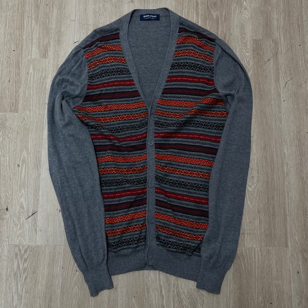 ZARA YOUNG 모직 자카드 니트 가디건 L/100