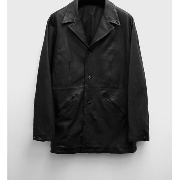 [구매] 유스 워시드 레더 자켓 블랙 M사이즈