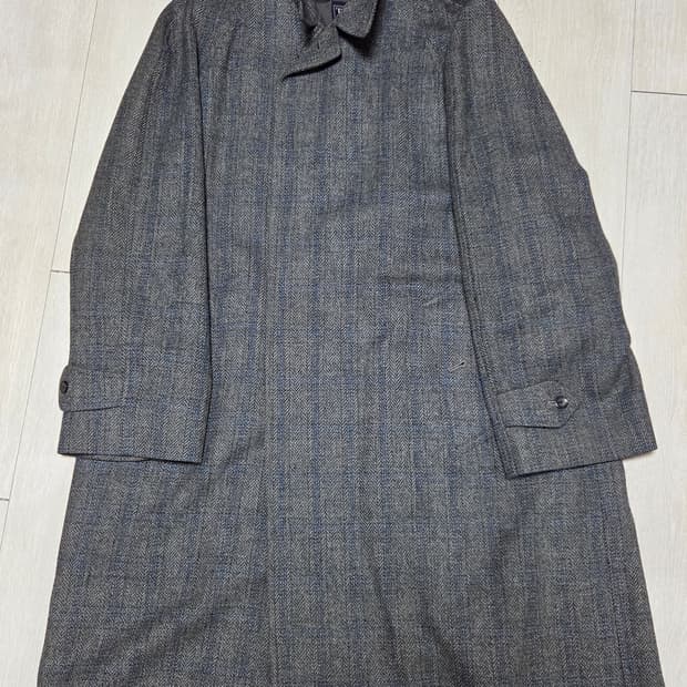 빈티지 버버리 트위드 헤링본 코트