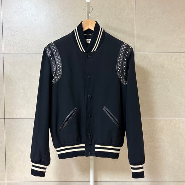 생로랑 16ss 스터드 테디 자켓