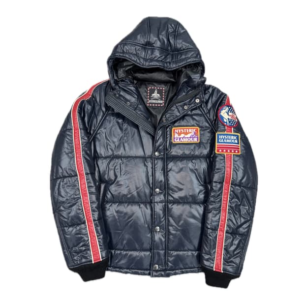 00‘s Hysteric Glamour 아카이브 패치 다운 패딩 점퍼