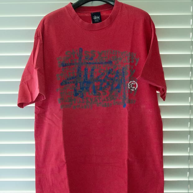 90s 올드 스투시 로고 티셔츠 stussy