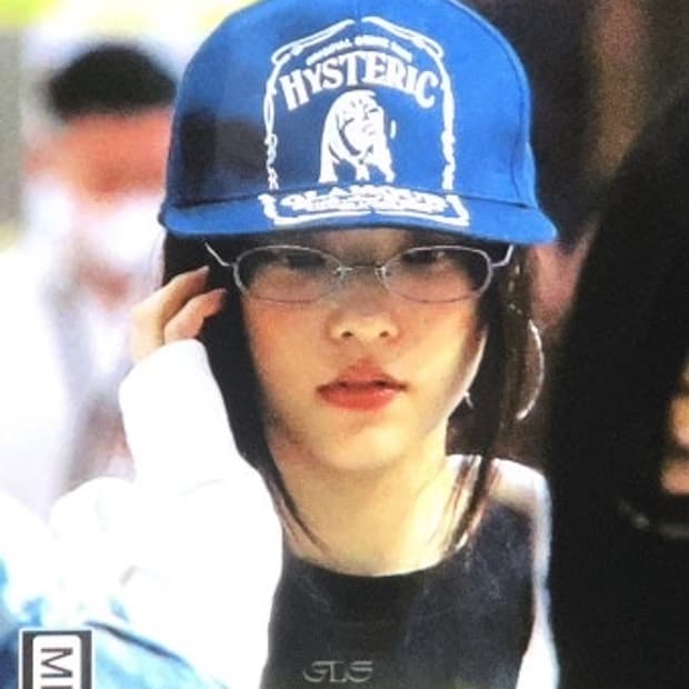 히스테릭글래머 위스키 자수 캡 네이비