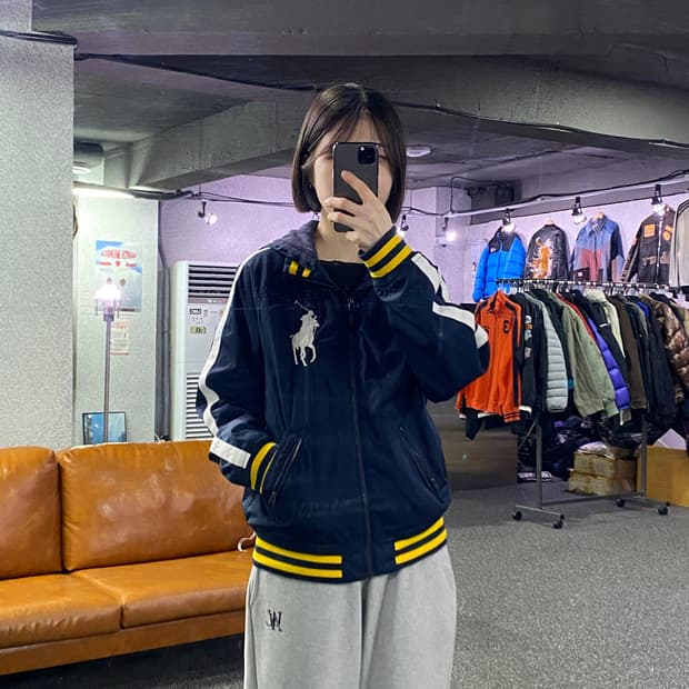 폴로 랄프로렌 빅포니 네이비 후드 자켓 B3877