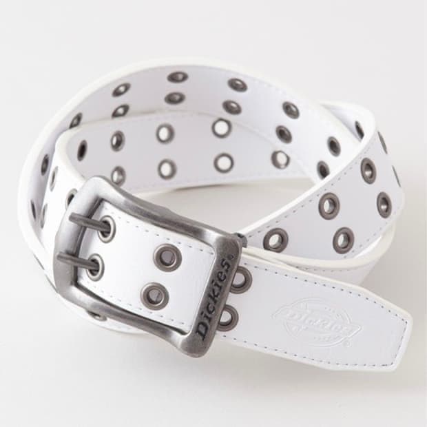 디키즈 더블아일릿 벨트 화이트