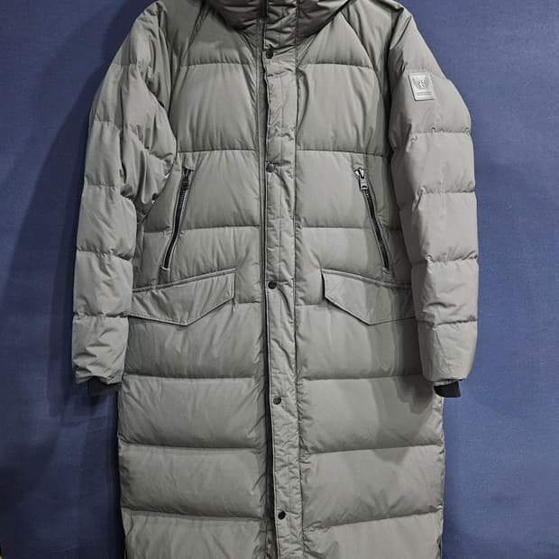 버커루 다크그레이 남성 105~110 구스다운 롱패딩 