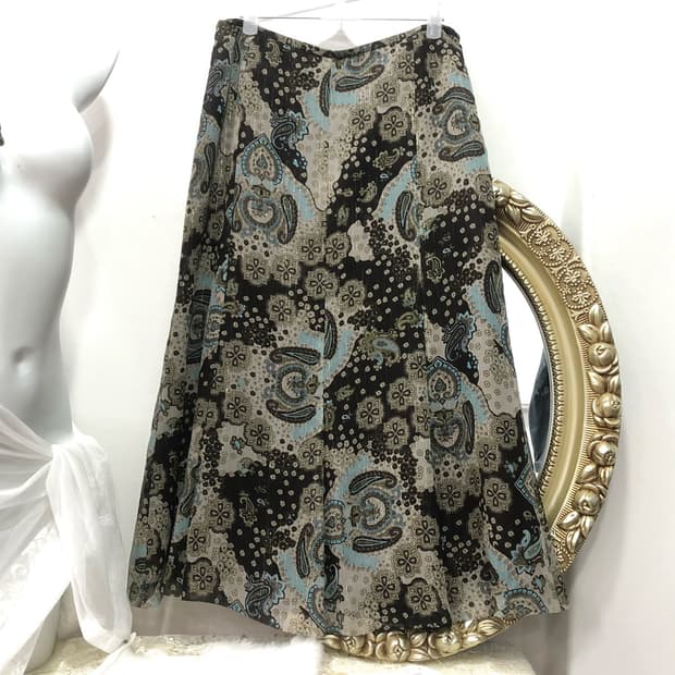 mint choco glitter pretzely pattern 롱스커트