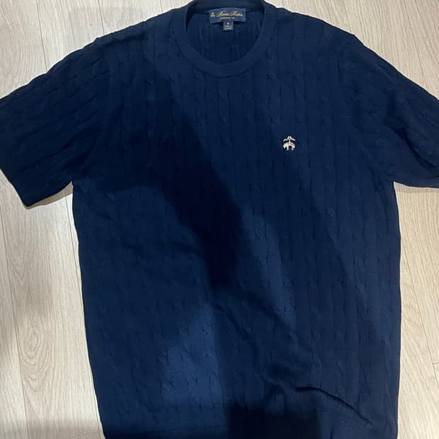 브룩스브라더스 케이블 니트 반팔