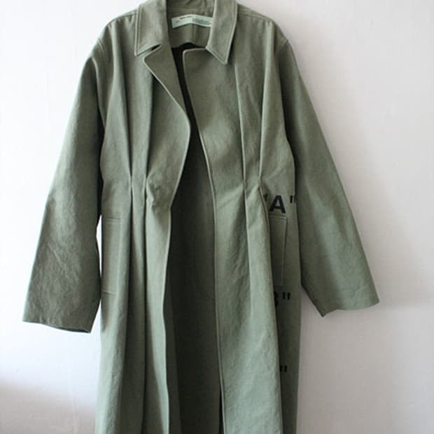 오프화이트 off-white 면 롱코트