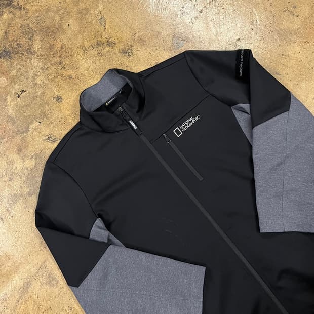 [정품/XL] 내셔널지오그래픽 블랙 회색 점퍼 b15