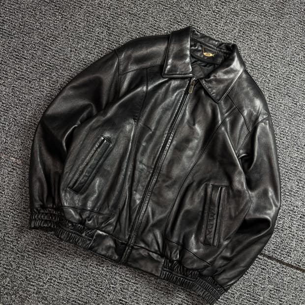 NIZZO 빈티지 아카이브 램스킨 봄버 자켓 2329