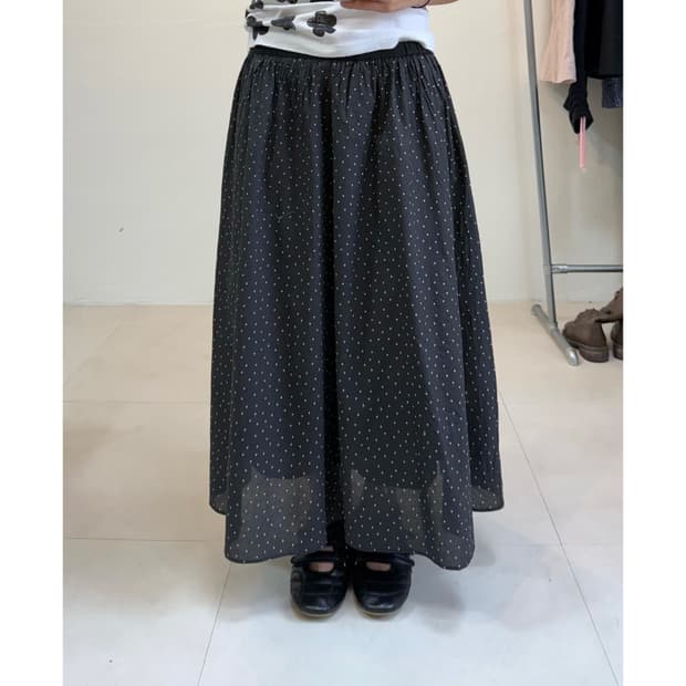 빈티지 도트 스커트