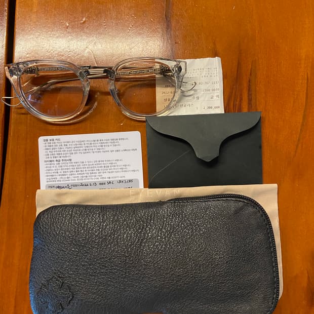 크롬하츠 SAC 클리어 안경 (풀구성 영수증 보유)