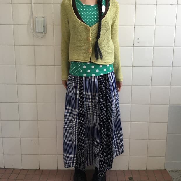 Green knit cardigan