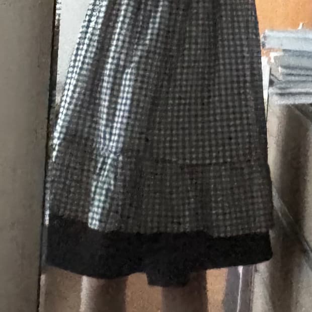 레이어드 체크 원피스