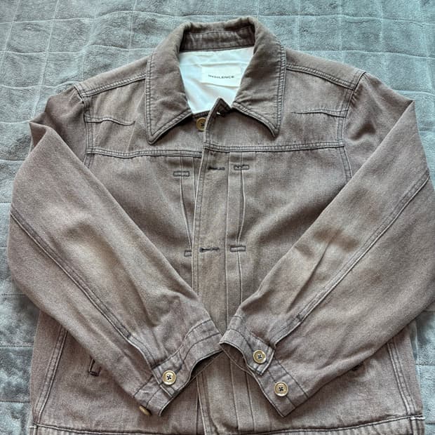 인사일런스 포인티드칼라 데님자켓 M