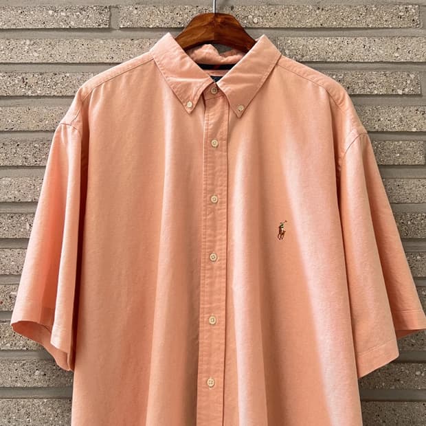 [2XL]폴로 랄프로렌 CLASSIC FIT 살몬 핑크 옥스포드 셔츠