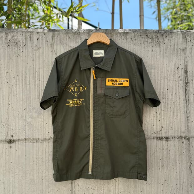 AVIREX U.S 플라이트 반팔 셔츠