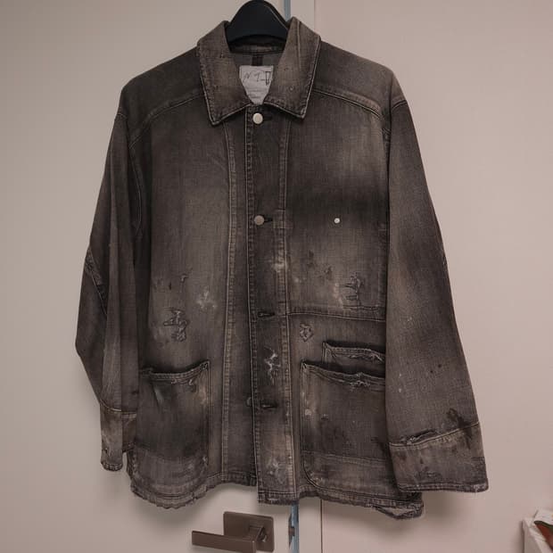 [2] 안셀름 ANCELLM 데님 커버올 DENIM COVERALL 블랙