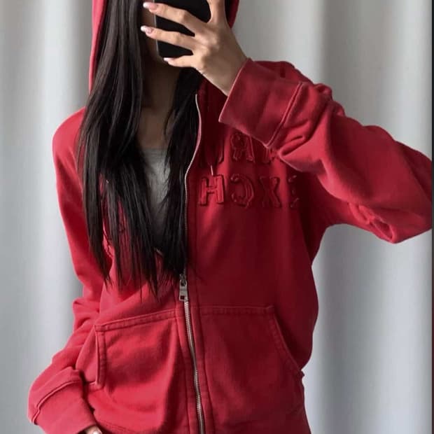 아르마니 익스체인지 패치로고 후드집업 s